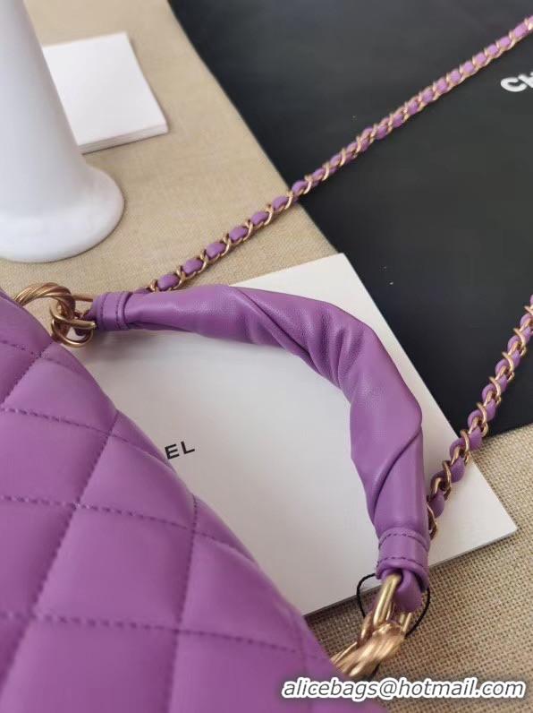 Best Quality Chanel Original Lather Flap Bag AS2044 Lavender