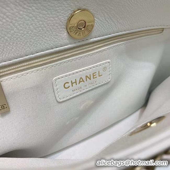 Free Shipping Chanel Original Lambskin Small shopping bag AS1382 white