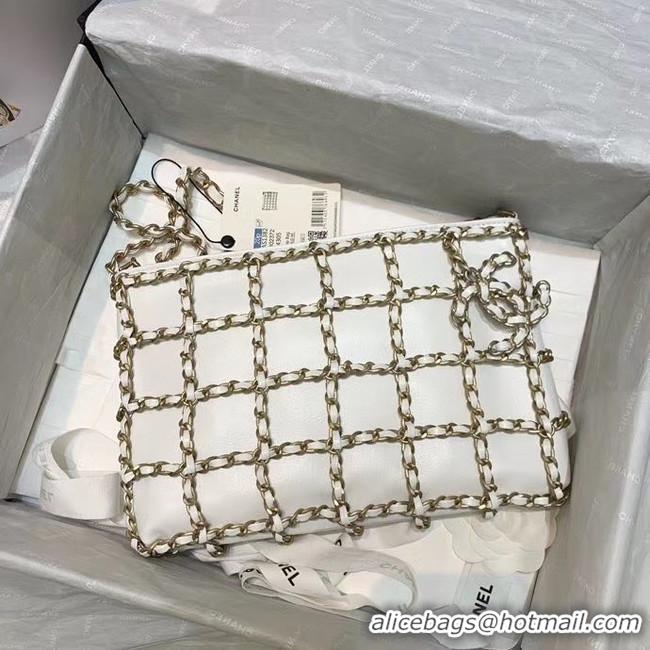 Free Shipping Chanel Original Lambskin Small shopping bag AS1382 white