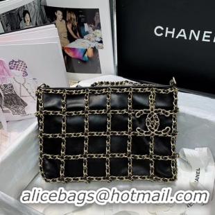 Unique Style Chanel Original Lambskin Small shopping bag AS1382 black