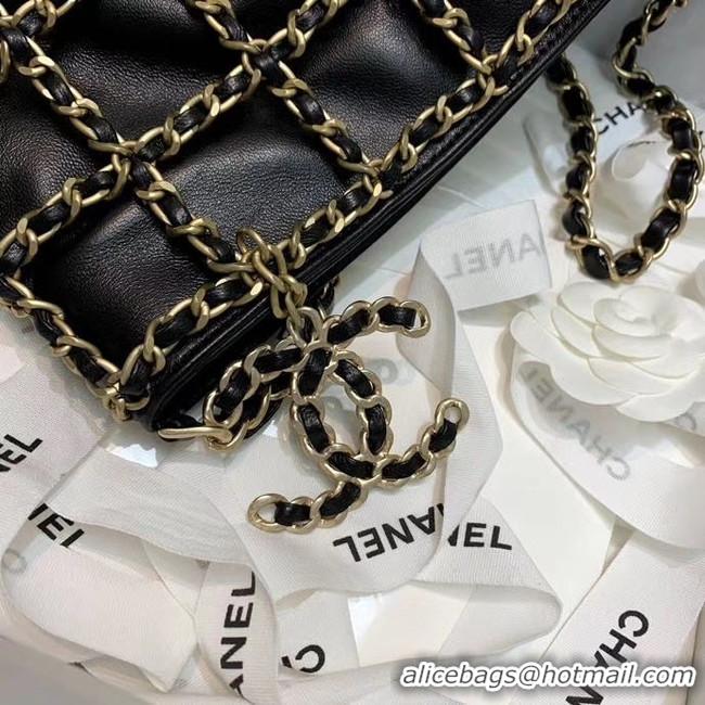 Unique Style Chanel Original Lambskin Small shopping bag AS1382 black