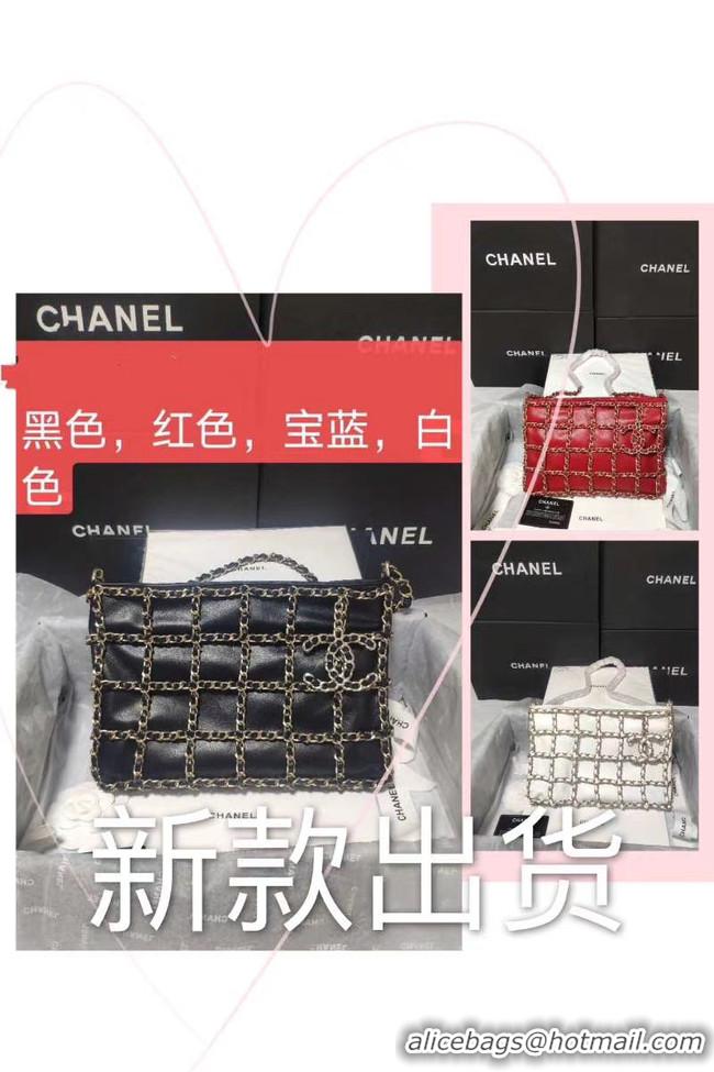 Unique Style Chanel Original Lambskin Small shopping bag AS1382 black