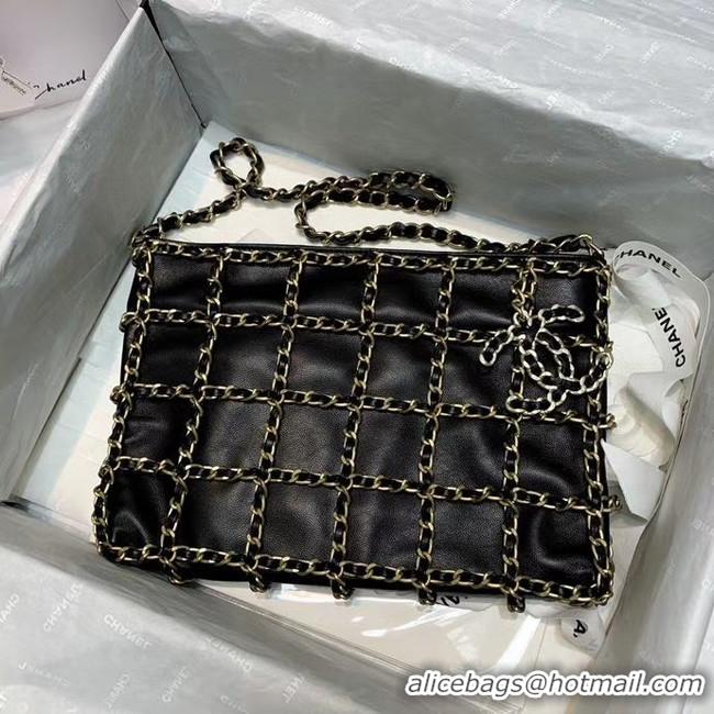 Unique Style Chanel Original Lambskin Small shopping bag AS1382 black