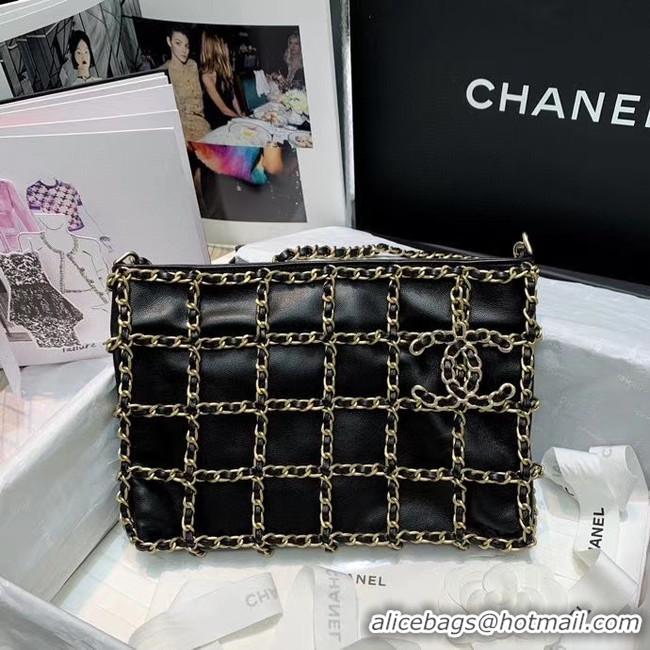 Unique Style Chanel Original Lambskin Small shopping bag AS1382 black