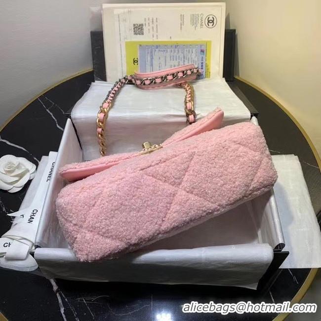 Super Quality Chanel 19 wool flap bag AS1160 pink