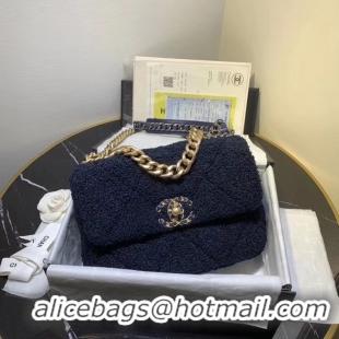 Traditional Specials Chanel 19 wool flap bag AS1160 Royal Blue