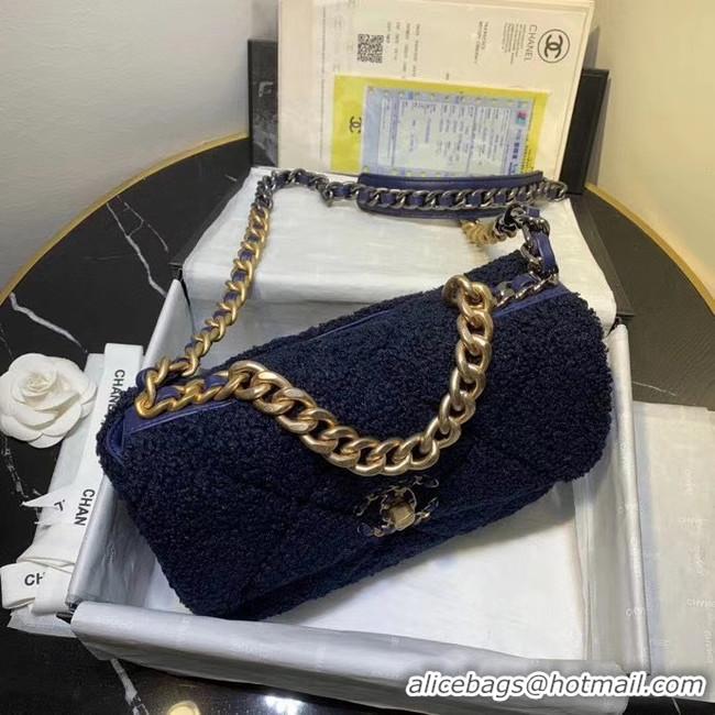 Traditional Specials Chanel 19 wool flap bag AS1160 Royal Blue