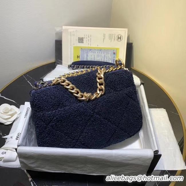 Traditional Specials Chanel 19 wool flap bag AS1160 Royal Blue