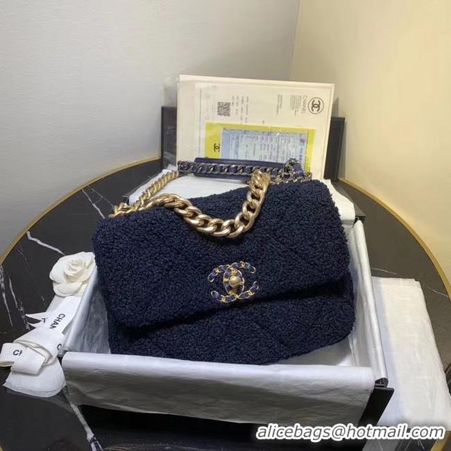 Traditional Specials Chanel 19 wool flap bag AS1160 Royal Blue