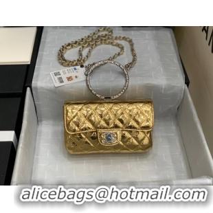 Promotional Chanel Flap Original Lambskin Leather Shoulder Bag AS1665 gold