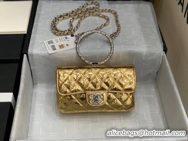 Promotional Chanel Flap Original Lambskin Leather Shoulder Bag AS1665 gold