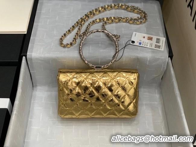 Promotional Chanel Flap Original Lambskin Leather Shoulder Bag AS1665 gold