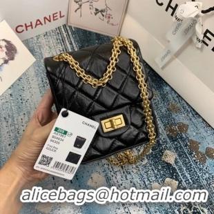 Buy Cheapest Chanel Small 2.55 Flap Bag AS1961 black