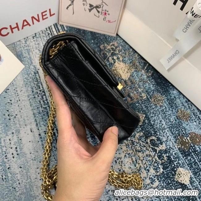 Buy Cheapest Chanel Small 2.55 Flap Bag AS1961 black