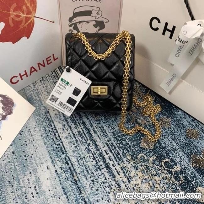 Buy Cheapest Chanel Small 2.55 Flap Bag AS1961 black