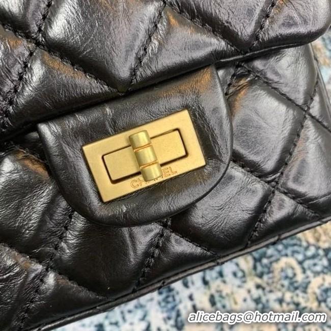 Buy Cheapest Chanel Small 2.55 Flap Bag AS1961 black