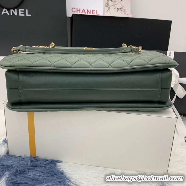 Pretty Style Chanel Original Lather Bag AS2784 green