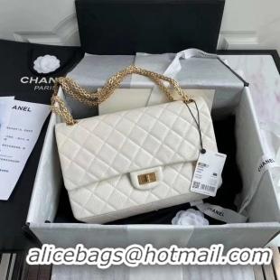 Best Product Chanel 2.55 Calfskin Flap Bag A37587 white