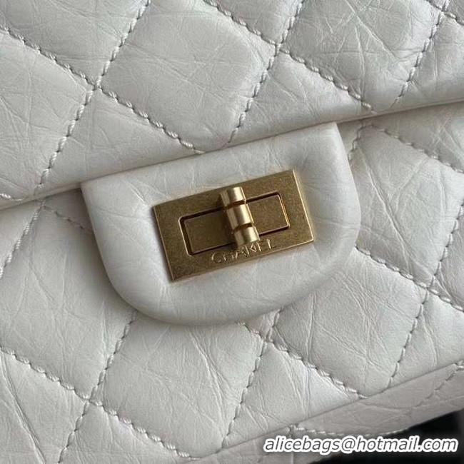 Best Product Chanel 2.55 Calfskin Flap Bag A37587 white