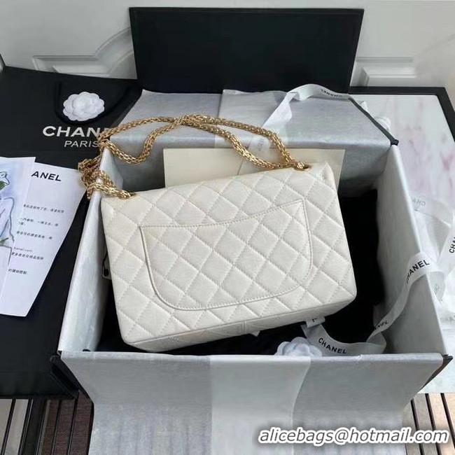 Best Product Chanel 2.55 Calfskin Flap Bag A37587 white