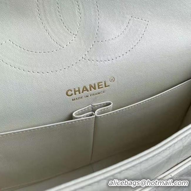 Best Product Chanel 2.55 Calfskin Flap Bag A37587 white