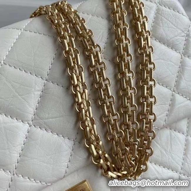 Best Product Chanel 2.55 Calfskin Flap Bag A37587 white