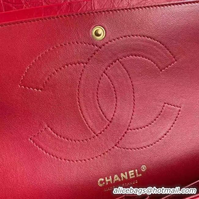 Luxury Cheap Chanel 2.55 Calfskin Flap Bag A37587 red