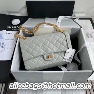 Good Product Chanel 2.55 Calfskin Flap Bag A37587 light grey