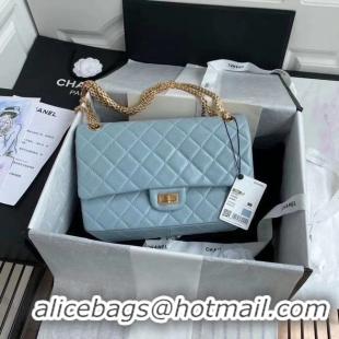 Best Design Chanel 2.55 Calfskin Flap Bag A37587 sky blue