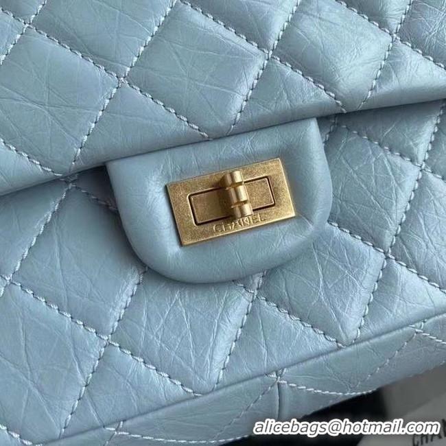 Best Design Chanel 2.55 Calfskin Flap Bag A37587 sky blue