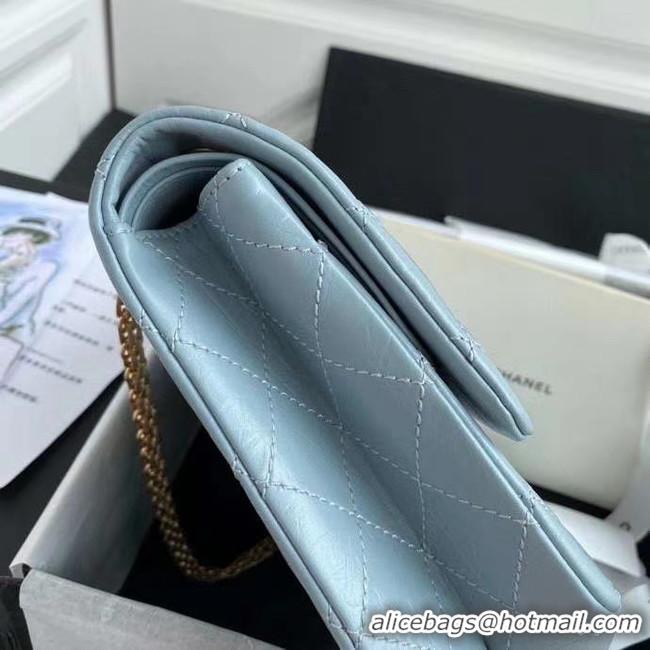 Best Design Chanel 2.55 Calfskin Flap Bag A37587 sky blue