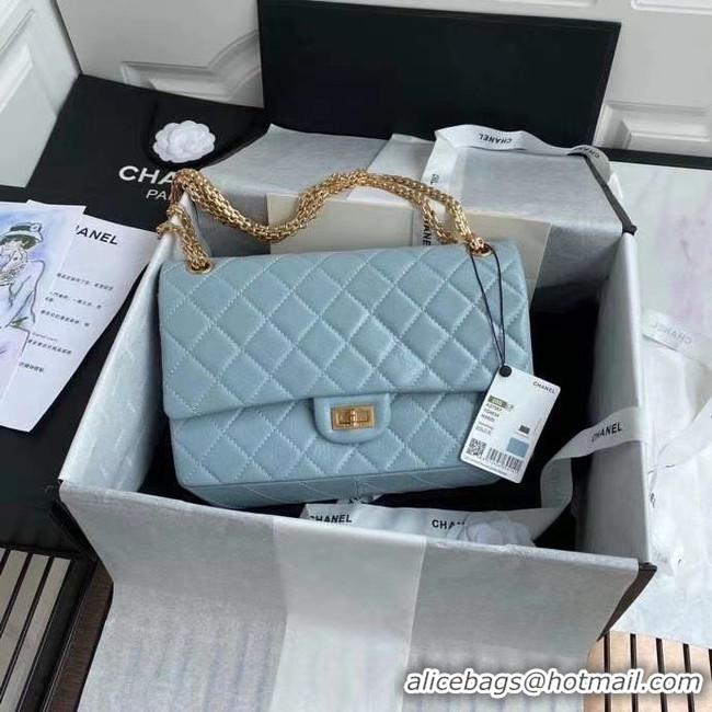 Best Design Chanel 2.55 Calfskin Flap Bag A37587 sky blue