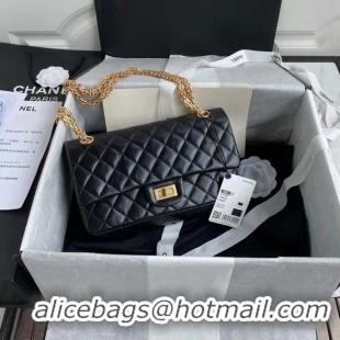 Luxury Discount Chanel 2.55 Calfskin Flap Bag A37586 black