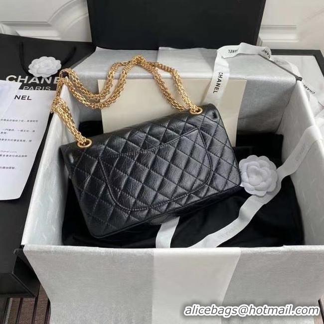 Luxury Discount Chanel 2.55 Calfskin Flap Bag A37586 black