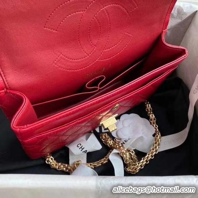 Popular Style Chanel 2.55 Calfskin Flap Bag A37586 red