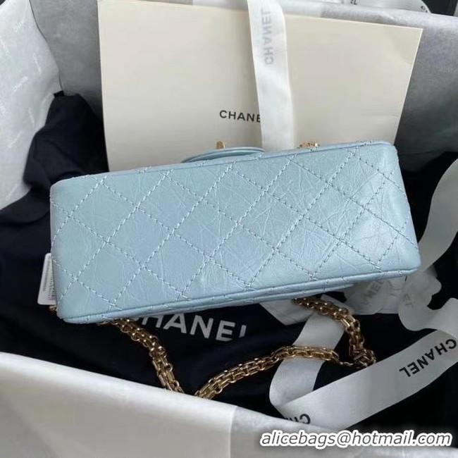 Trendy Design Chanel 2.55 Calfskin Flap Bag A37586 sky blue