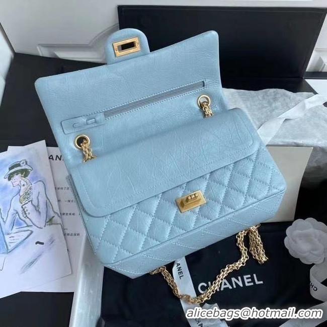 Trendy Design Chanel 2.55 Calfskin Flap Bag A37586 sky blue