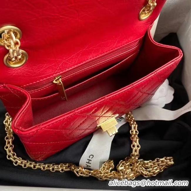 Low Price Chanel 2.55 Calfskin Flap Bag A37586 red