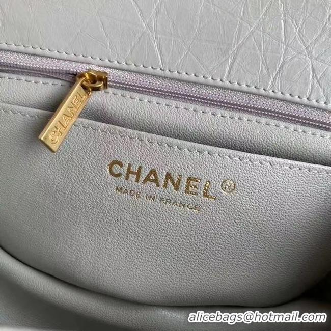 Buy Luxury Chanel 2.55 Calfskin Flap Bag A37586 light grey