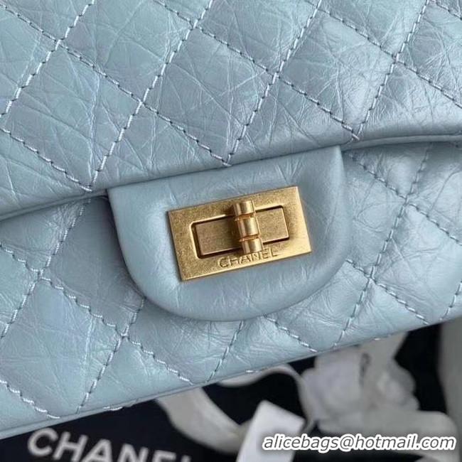 Promotional Chanel 2.55 Calfskin Flap Bag A37586 sky blue