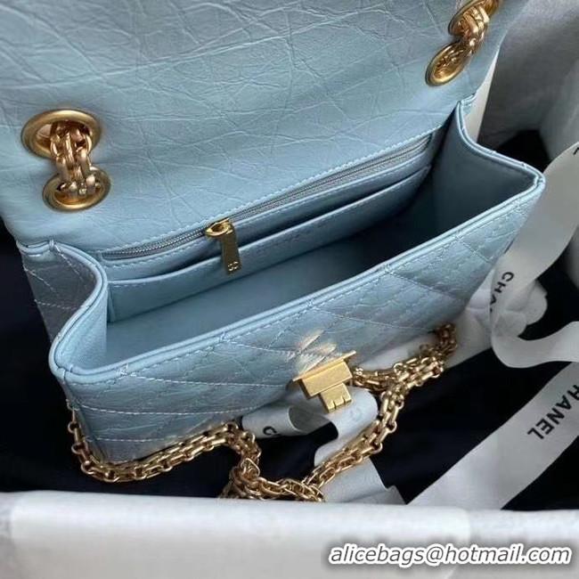 Promotional Chanel 2.55 Calfskin Flap Bag A37586 sky blue