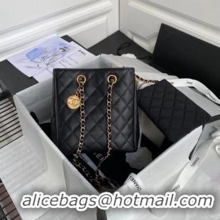 New Style Chanel Original Lather Shopping bag AS1844 black