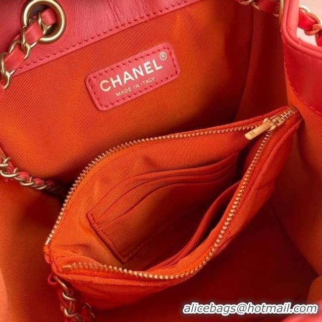 Buy Fashionable Chanel Original Lather Shopping bag AS1844 red