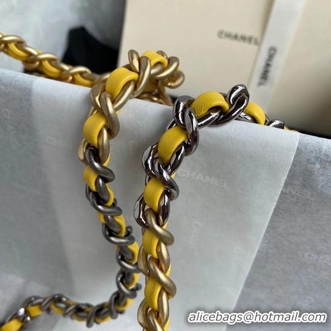 Good Quality Chanel 19 Chain Wallet WOC AP0957 yellow