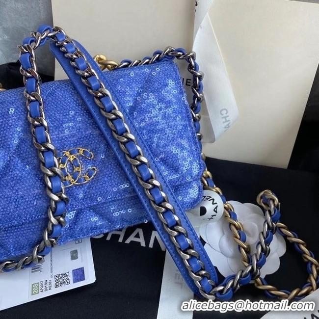 Well Crafted Chanel 19 Chain Wallet WOC AP0957 blue