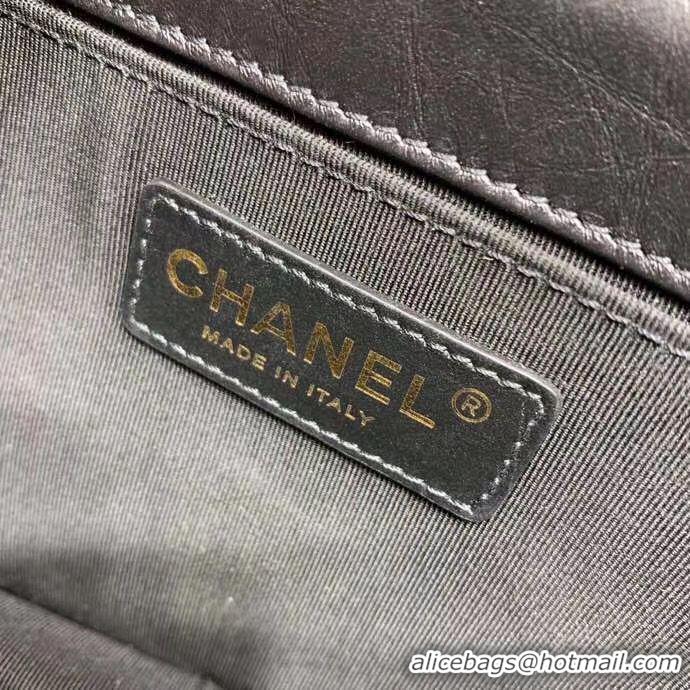 Well Crafted Chanel Original Soft Leather Bag & Gold-Tone Metal AS1430 Black