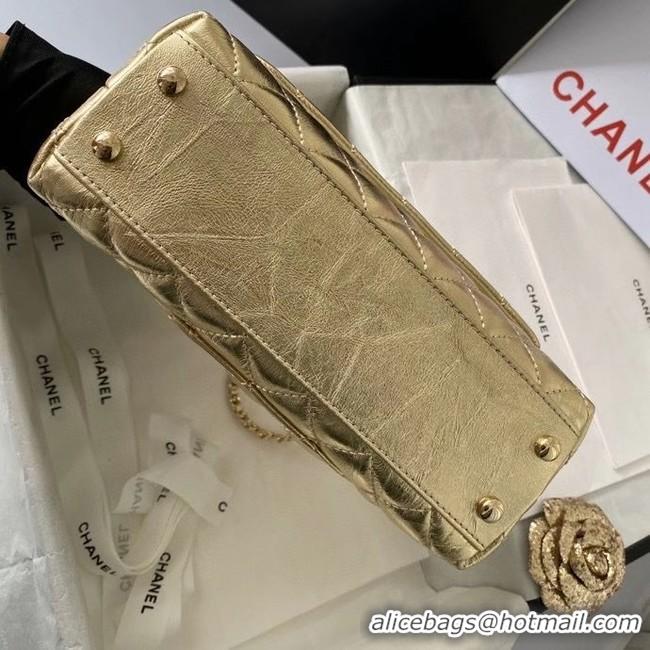 Buy Discount Chanel Small Flap Bag with Top Handle 92990 GOLD