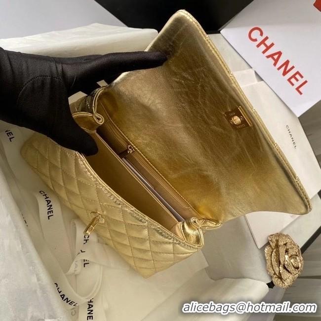 Buy Discount Chanel Small Flap Bag with Top Handle 92990 GOLD