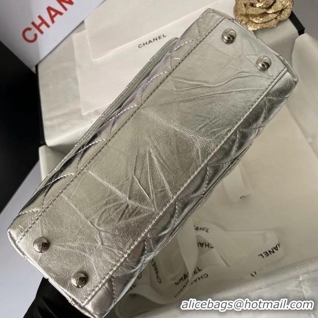 Good Taste Chanel Small Flap Bag with Top Handle 92990 Silver