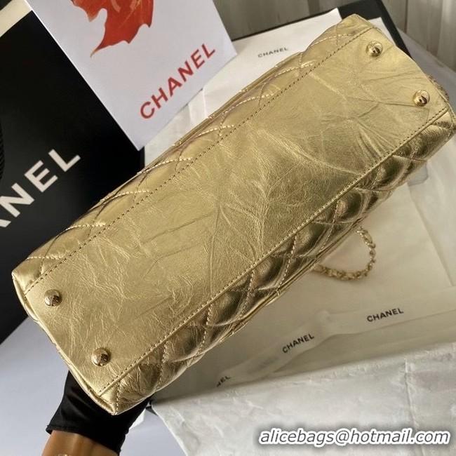 Grade Design Chanel Flap Bag with Top Handle A92991 gold